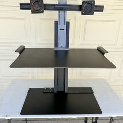 Human scale Sit Stand Desk For Dual Monitors
