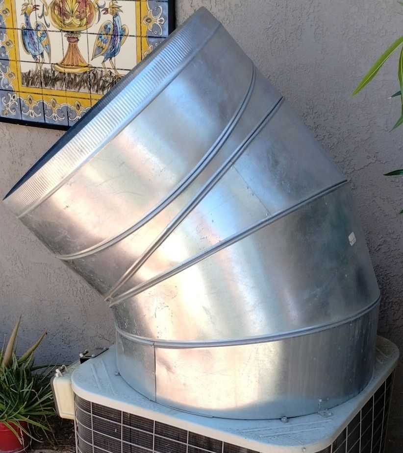 VENTILATION FUNNEL FOR AIR CONDITIONER CONDENSER.
DIMENSIONS
27.4" DIAMETER
36" DEPTH
36" TALL (SLIGHTLY ADJUSTABLE)
CAN PLUG TH