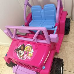 Barbie Jeep De Batería  Para Niñas
