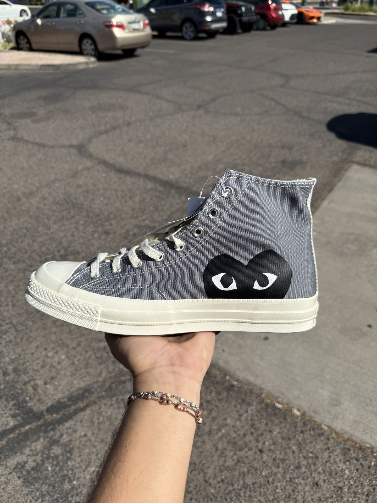 CDG Comme des Garcons PLAY Grey Converse