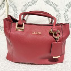 GUESS Breana Medium Shopper Bag Burgundy