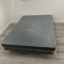 Full Size BOX SPRINGS Foundation for Mattress New Of Factory With it's Plastic Available In All Size Delivery Same Day
