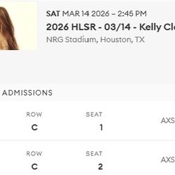 HOUSTON RODEO 2026 TICKET LISTING - Kelly Clarkson – Saturday, March 14, 2026