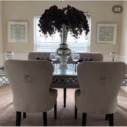 Zgallerie Mirrored Dining Room Set & Console Table