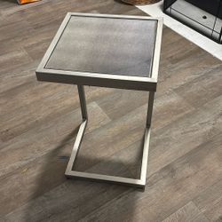 Mirrored Glass Top Side Table
