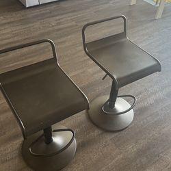 Two Bar Stools Adjustable Height