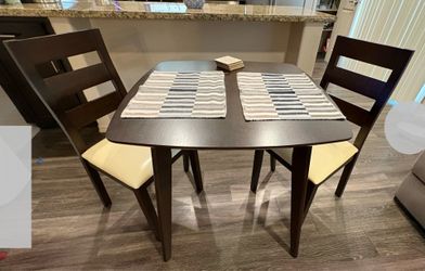 Walnut Mid-Century Inspired 3-Piece Dining Set