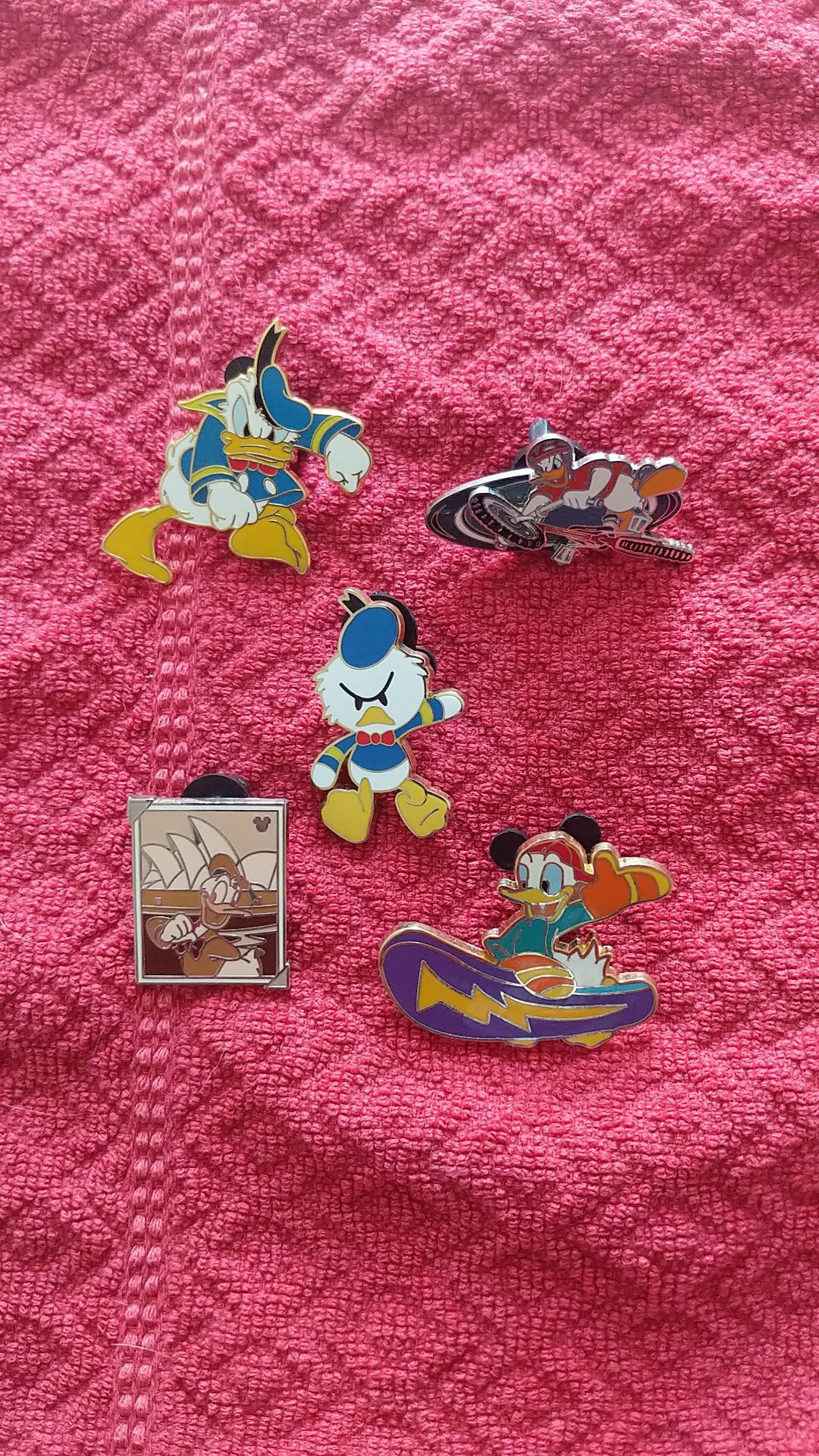 Disney pin lot donald duck five pins