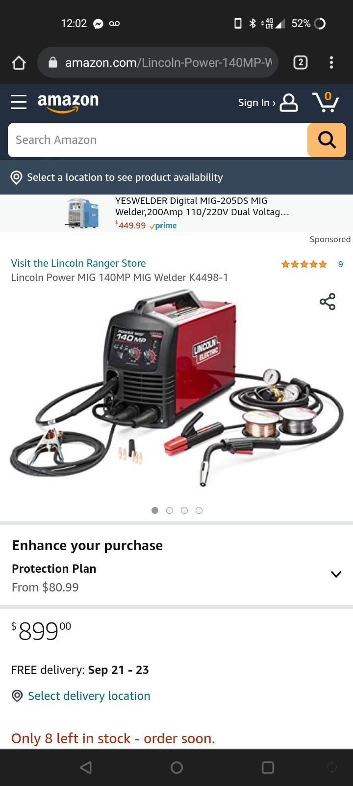 Lincoln 140mp, Multi Process Welder