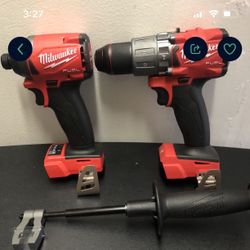 Milwaukee New Hammer Drill And Impact Fuel Brushless Tool Only