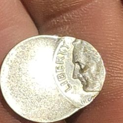 Dime 75% Struck Off Center