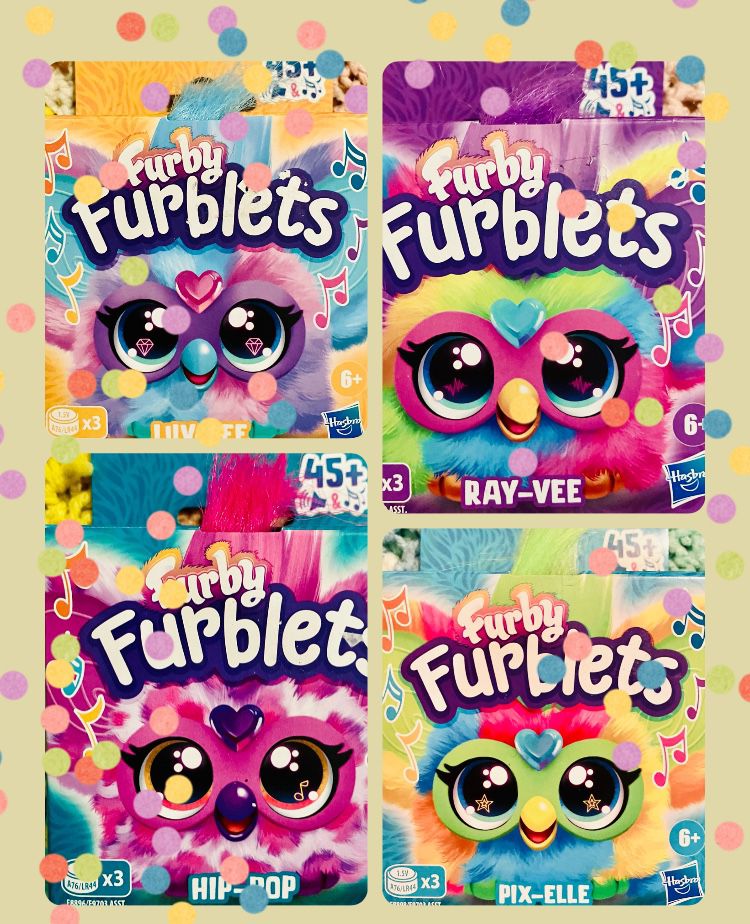 New 4 Different Furby Furblets 