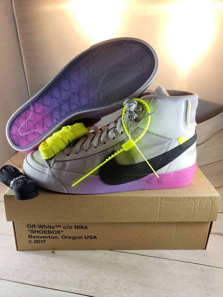 Negociar Araña Ordenador portátil Off White Nike Blazer Mid (Serena Williams) for Sale in Aldie, VA - OfferUp