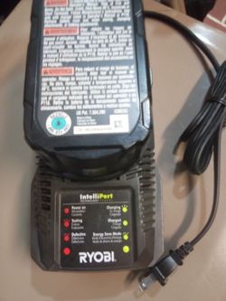 Ryobi IntelliPort Battery Charger. And battery