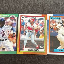 Tony Gwynn Ozzie Smith Dwight Gooden Cards