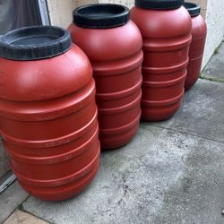 Heavy-Duty 58-Gallon Industrial Storage Drums