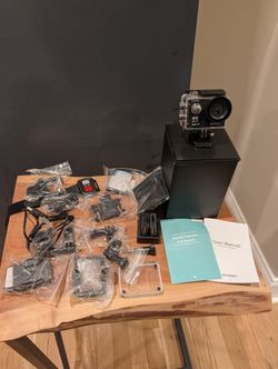NEW Akaso EK7000 4K Action Camera Kit – Dual Batteries, Remote & Mounts