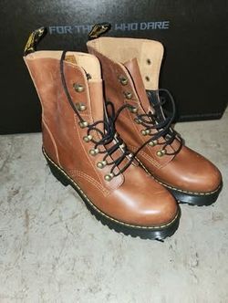 Brown leather dr martens