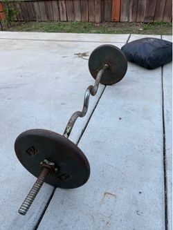 Ez curl bar with 50 Ibs