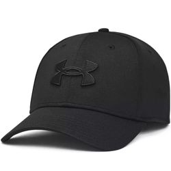 Under Armour Men's UA Blitzing 4.0 Stretch Fit Cap Flex Hat All Black Size M/L