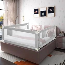 3-Pack Grey Kids Bed Rail Guard Queen/King