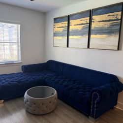 Beautiful Navy Blue Sectional 