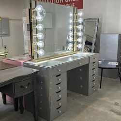 Grey 60” Vanity Table Floor Model Sale!
