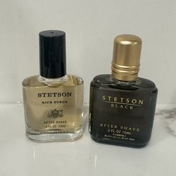 Vintage Stetson Black & Rich Suede After Shave Cologne 