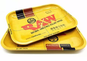 Amazing Metal  Rolling Tray/Ashtray for Papers and Wraps - Roll with Style 