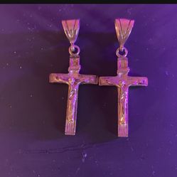 14k Stamped Crosses ((read Details))