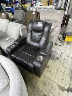 Leather Recliner Chair With Cupholders