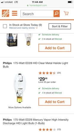 Metal Halide bulbs 175watts