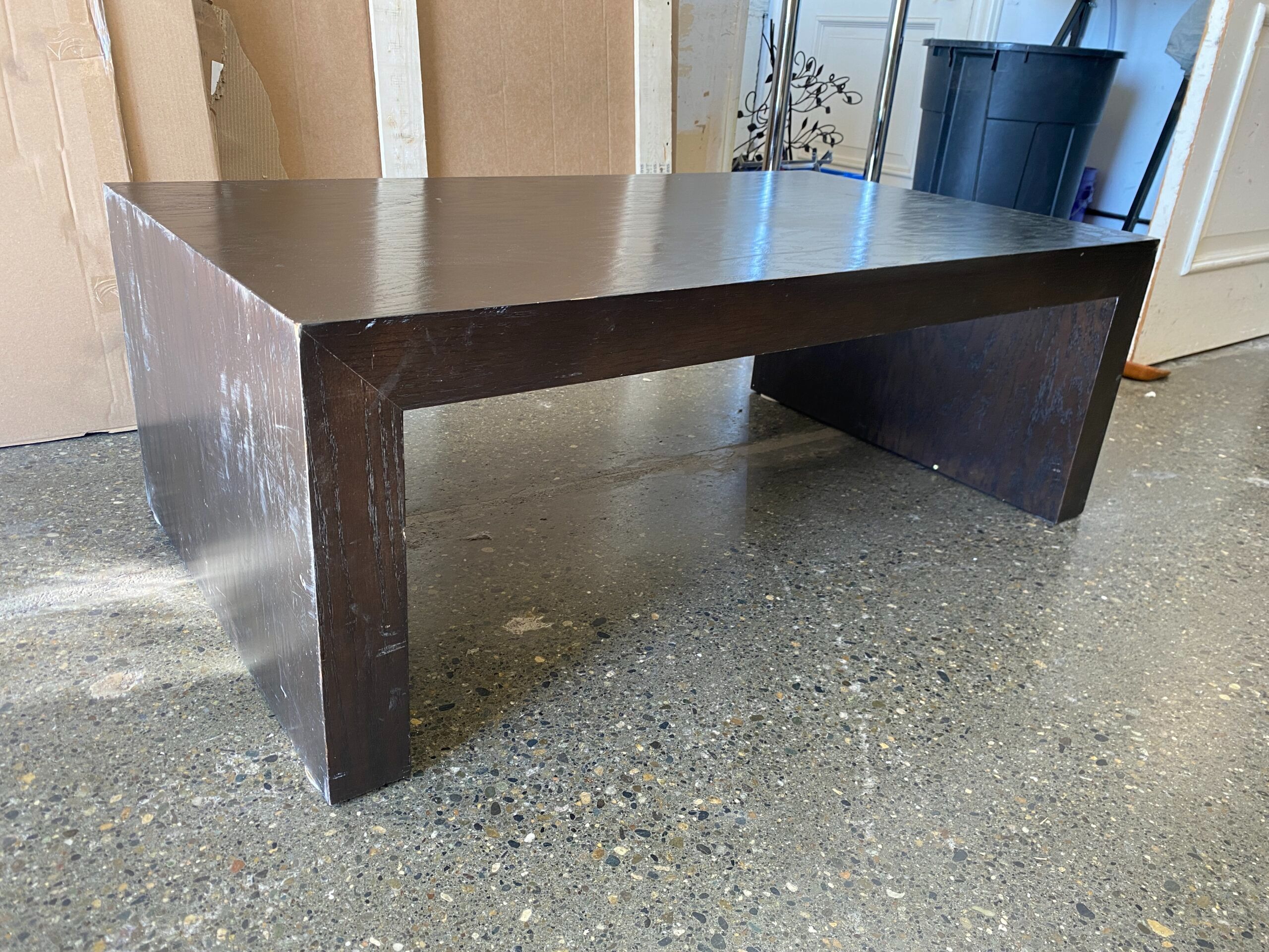 Dark Brown Modern Wooden Coffee Table
