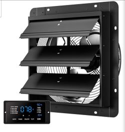 CAMMOO 14 Inch Exhaust Fan, 1000 CFM, with Temp Humidity and Speed Control
10-Speed EC Motor Attic Fan with Thermostat, 6 Inch Large Touchscreen Contr