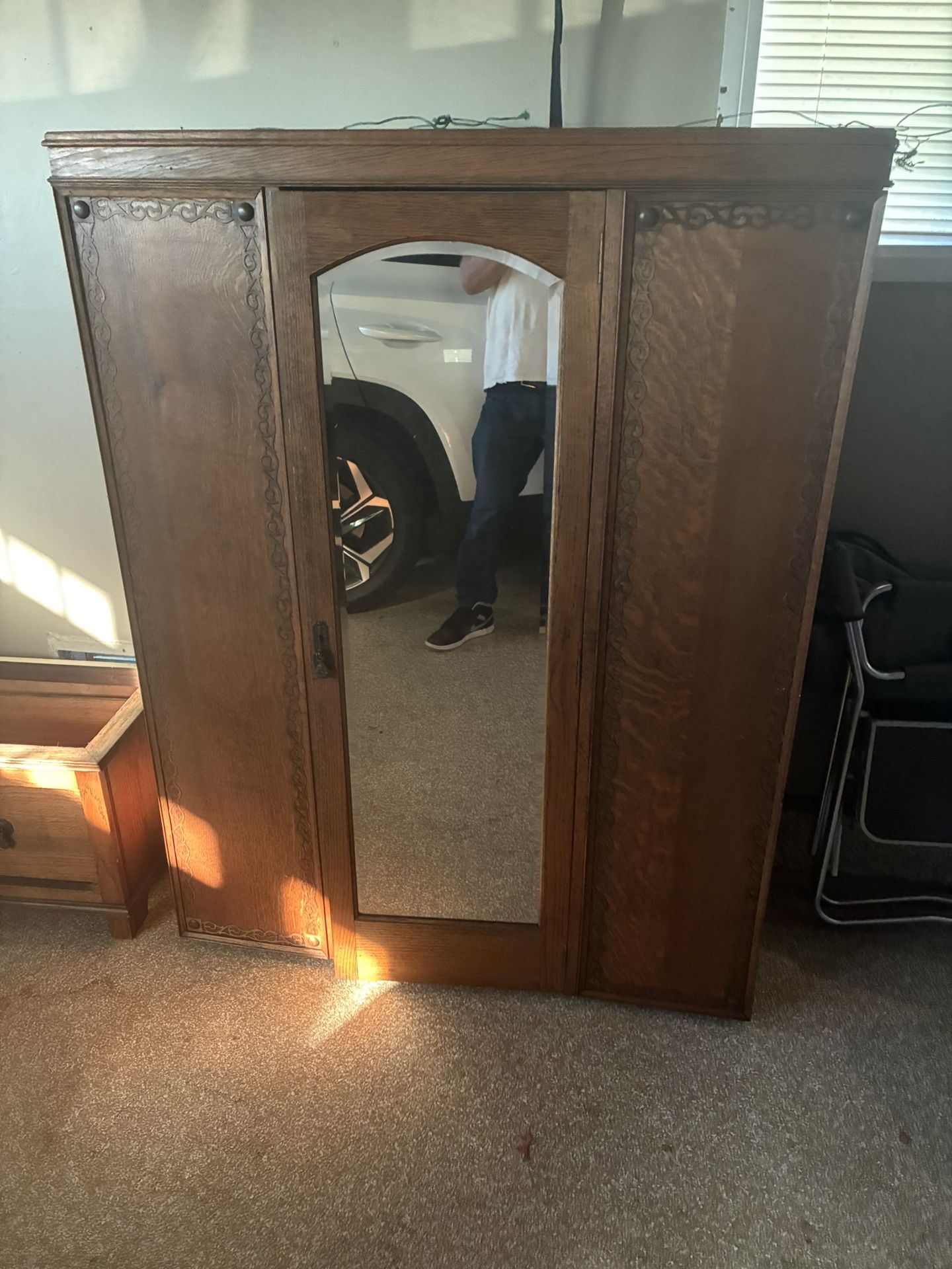 Tiger Oak Armoire Old Armoire 