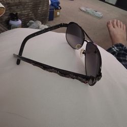 VINTAGE ED HARDY DIVING DRAGON AVIATORS WITH CASE AND LENS CLOTH 