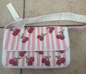 Cherry beaded bag