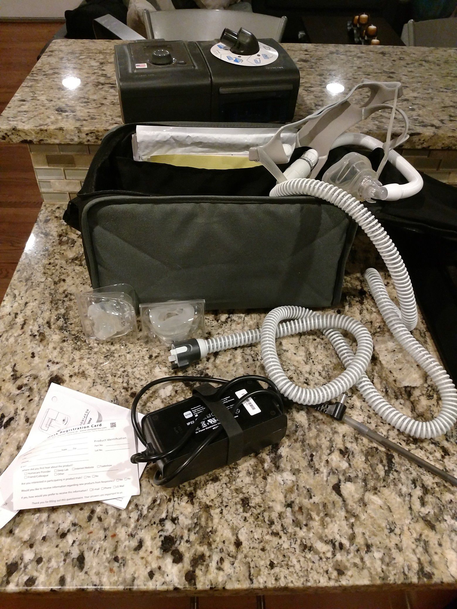CPAP machine with humidifier