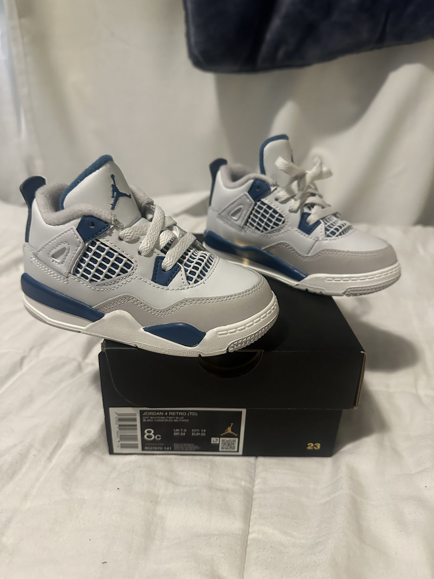 Jordan 4 Military Blue Toddler Size 8c
