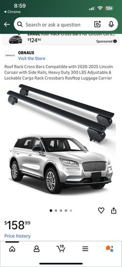 Roof Rack Crossbars Lincoln Corsair 2020-2025