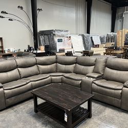 Triple Recliner sectional On Sale Now! 