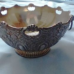 

Raimond Silver Plated Baroque Handled Ornate Decorative Bowl Silver plated  5.5” diameter-

