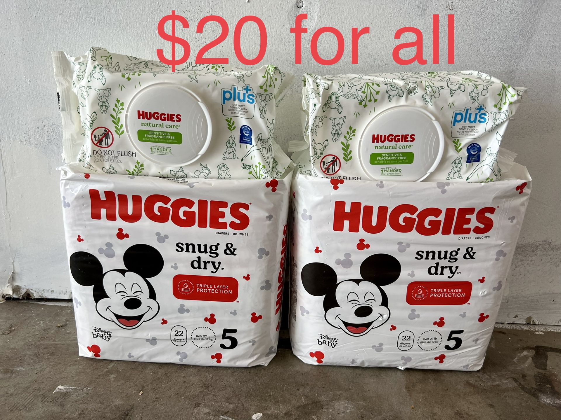 Huggies Size 5 $20 For All