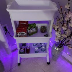 White Rolling Cart