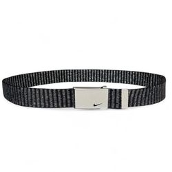 Unisex, black and silver Nike size large belt