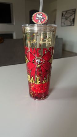 NEW 24oz 49ers Lava snow globe tumbler cup