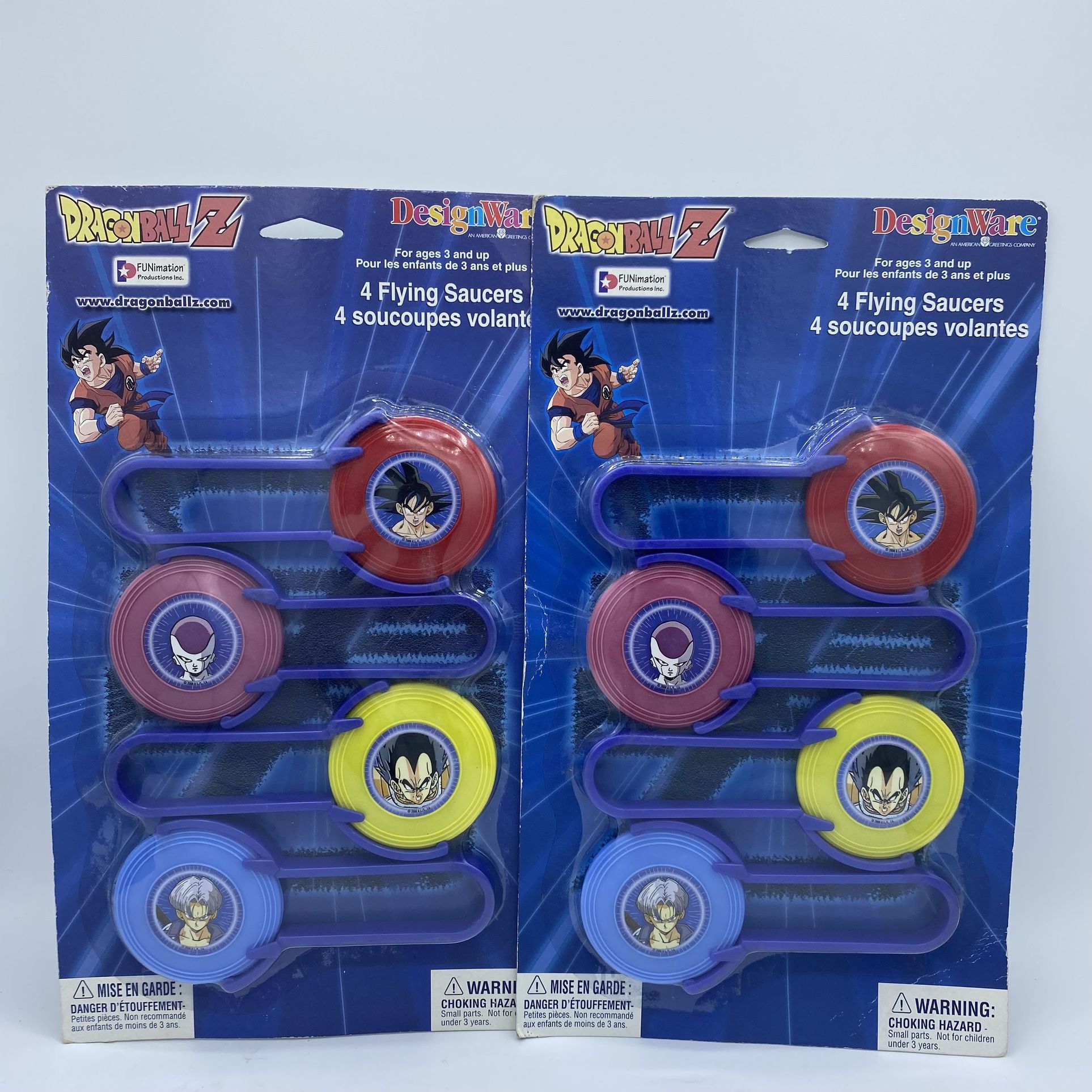 2-DragonBall Z 4 Flying Saucers New Sealed Design Ware Vintage 2000s