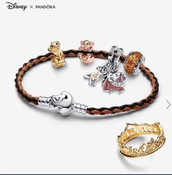 PANDORA Lion King Set 20cm with 5 Charms and 1 Earth Ring Size 7
