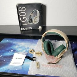 New NUBWO G08 Wireless Gaming Headset W/ Microphone: 100-Hr Battery Life, 10m Range, Unique Desert Color, Compatible W/ PS4/PS5/PC/Mac