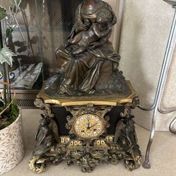 Antique Bronze Clock 
